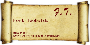 Font Teobalda névjegykártya